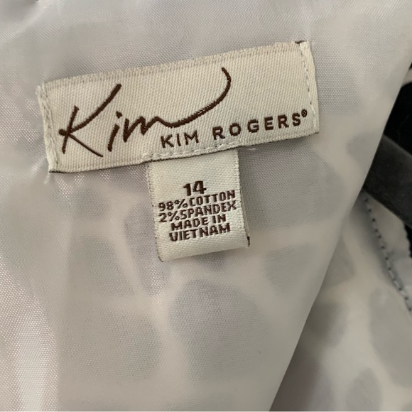 Kim Rogers Black and White Sheath Dress with collar detail size 14 - Picture 2 of 8